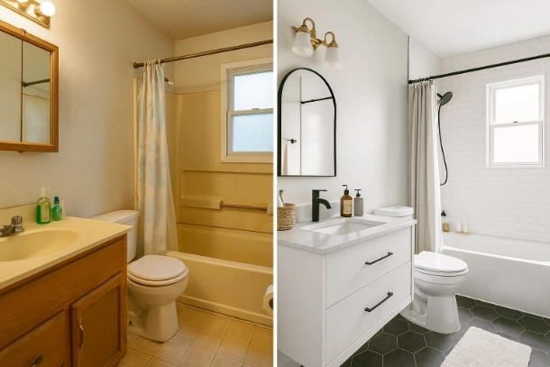 bathroom renovation before and after example
